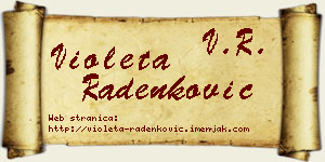 Violeta Radenković vizit kartica